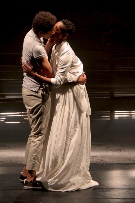 Mamela & Mojisola sharing the kiss during I Stand Corrected performance. Photo by Zanele Muholi (28.03.2013)