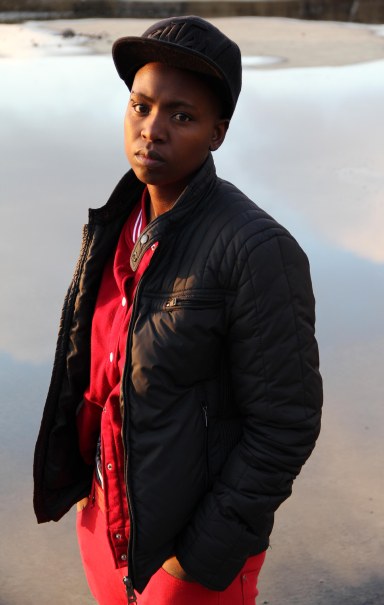 Collen Mfazwe outside Women's Jail, Constitution Hill. Braamfontein, Johannesburg. 2013.04.20 Photo by Zanele Muholi