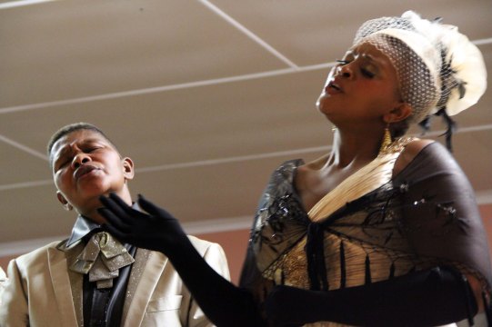 L-R: Pastor Z. Zungu and the wife MaGesh Zungu during the VMCI Easter service