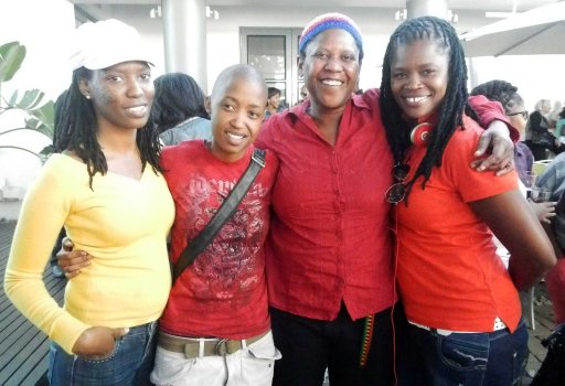 FEW former colleagues of Buhle & Busi. L-R:  Zodwa Nkwinika; Kebarileng Sebetoane; Donna Smith & Bathini Dambuza