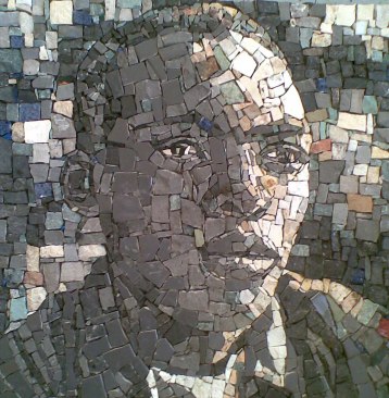 mosaic portrait of Buhle Msibi by Ziyanda Majozi.