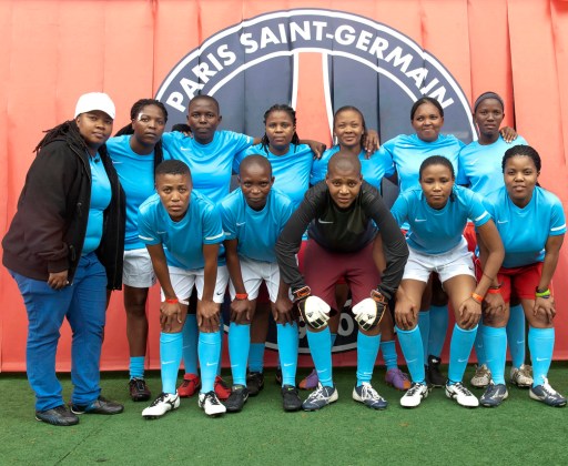 Thembela with TFC members in Paris, June 2012. Photo by Laurence Prat