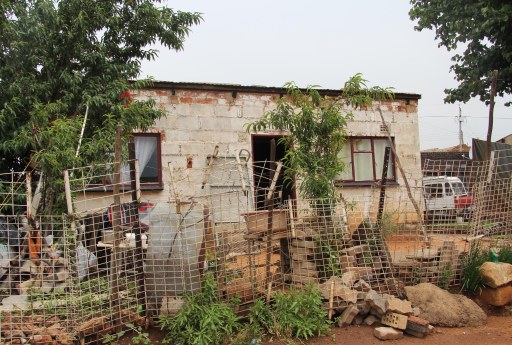 Radebe's family home where the night vigil took place on the 13th Dec. 2013