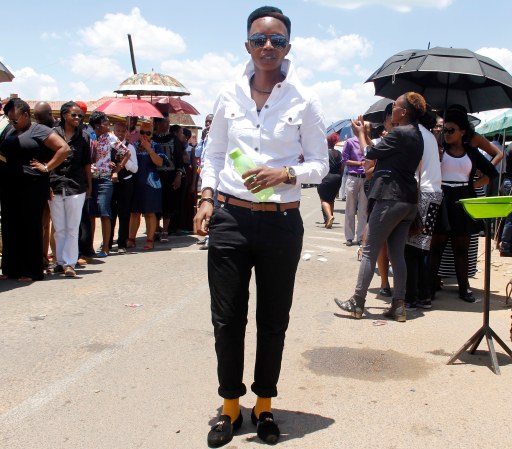 Ayanda from Tsakane, fashionista dressed up for the occassion...