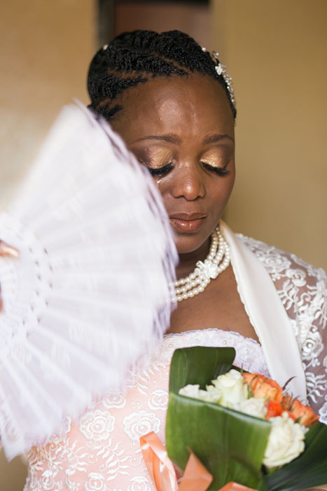 Ayanda Moremi on her wedding day. Kwanele South, Katlehong, 9 November 2013