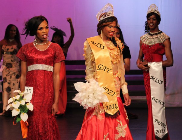 2014 May 17 Miss Tee Menu about to take her 1st walk as the Queen of Miss Gay Jozi 2014