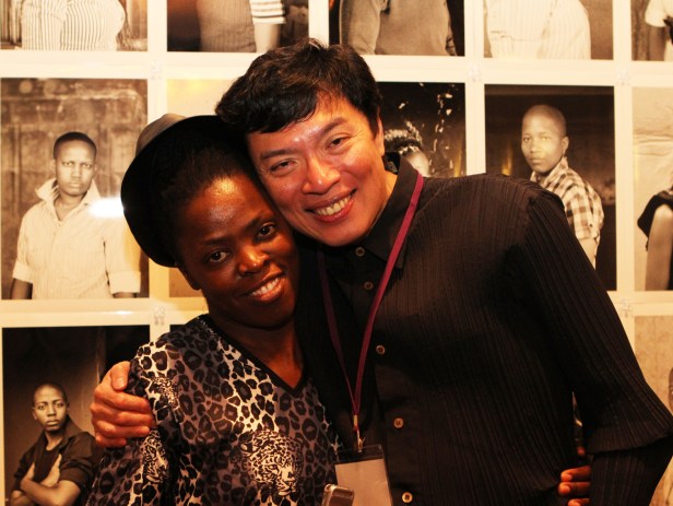 Zanele Muholi with Keng Sen the O.P.E.N SIFA Director...