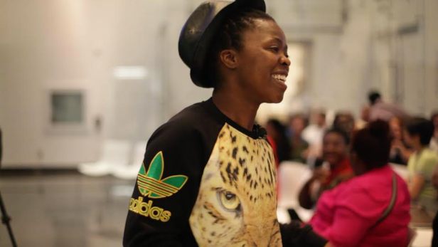 Closing comments with a smile... Photo by Zinnia Naqvi