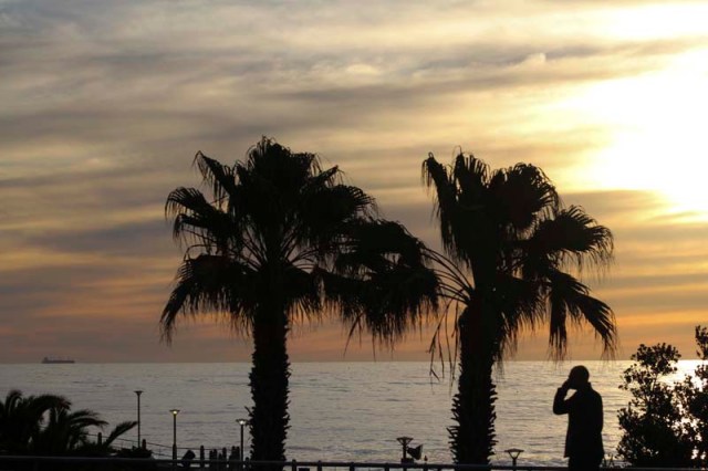 watching the sun set in sea point