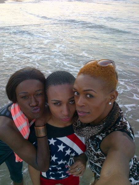 L-R: Stephanie, Precious and Candice at Durban South beach
