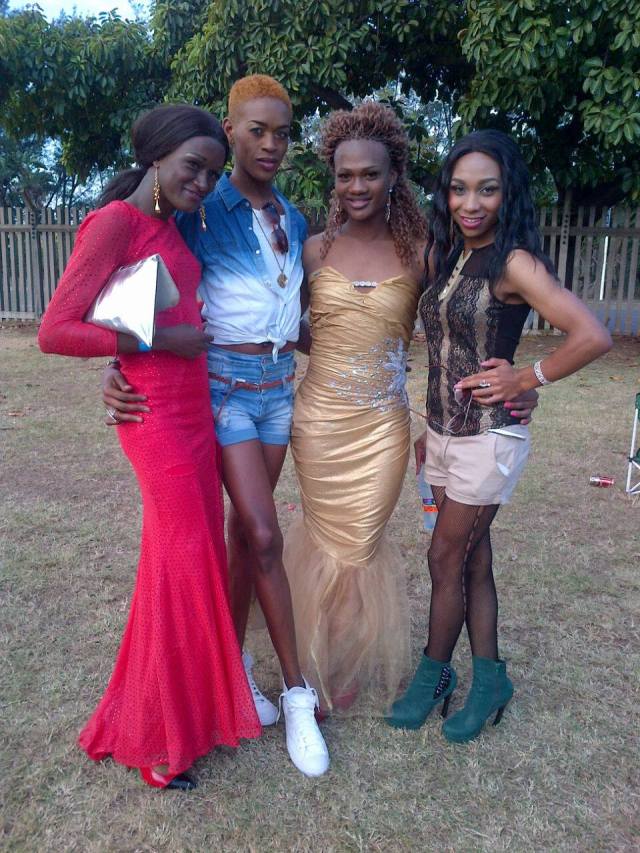 ... Le Sishi in a gold dress