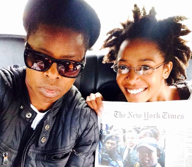 2014 Sept 13 Lebo & Muholi on way to JFK airport