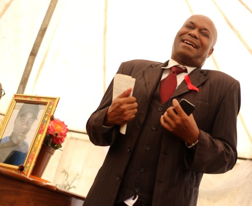 Pastor T. Moema who prayed at the funeral service of Musa Williams