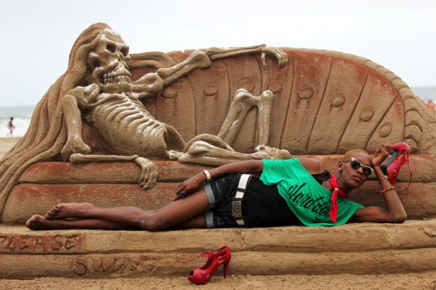 Candice at Durban South Beach in Jan. 2013.