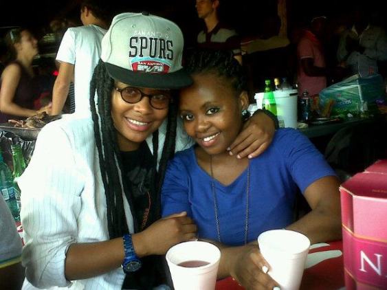 2013 Siba & friend at Mzoli s place , Gugulethu township, Cape Town.