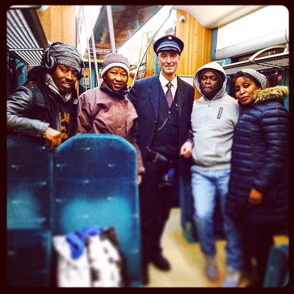 2015 Feb. 17 On the train to Toyen from Lillestrom