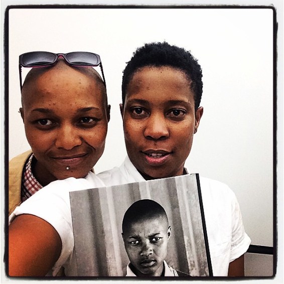 Posing for a selfie is Selaelo Mannya and Lumka Stemela (the cover man). 24/03/2015