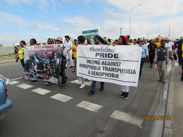 The activists at the recent Pride march in Cape Town