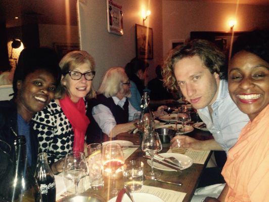 At dinner with photographers and curators at dinner