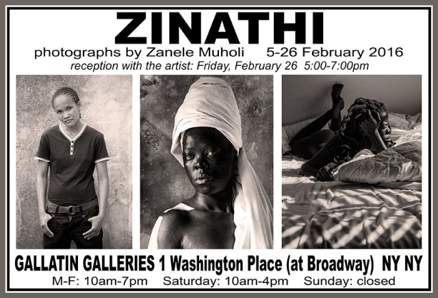 2016 Feb.5 - 26 Muholi @Gallatin NYU invite